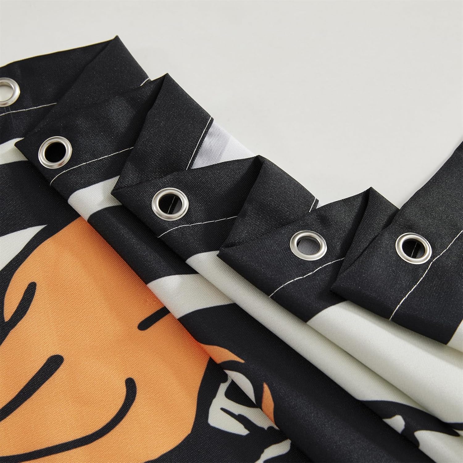 Cortina de ducha de tela retro vintage de Halloween, decoración de baño espeluznante, dulce o truco, lindo gótico, espeluznante, calavera,