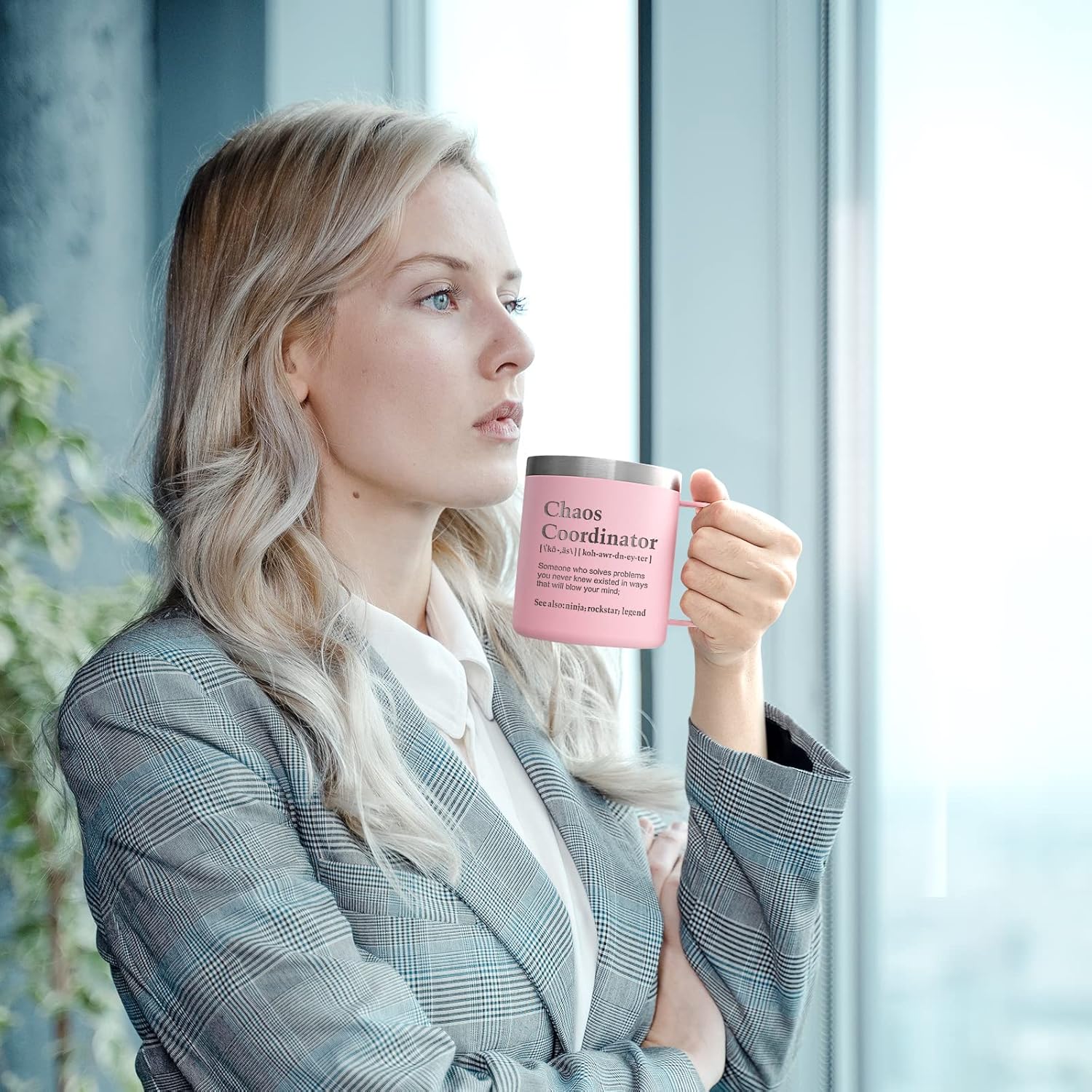 GINGPROUS Chaos Coordinator Gifts – Taza de café aislada, idea de regalo única de oficina para compañeras de trabajo, jefas, mujeres, regalos de
