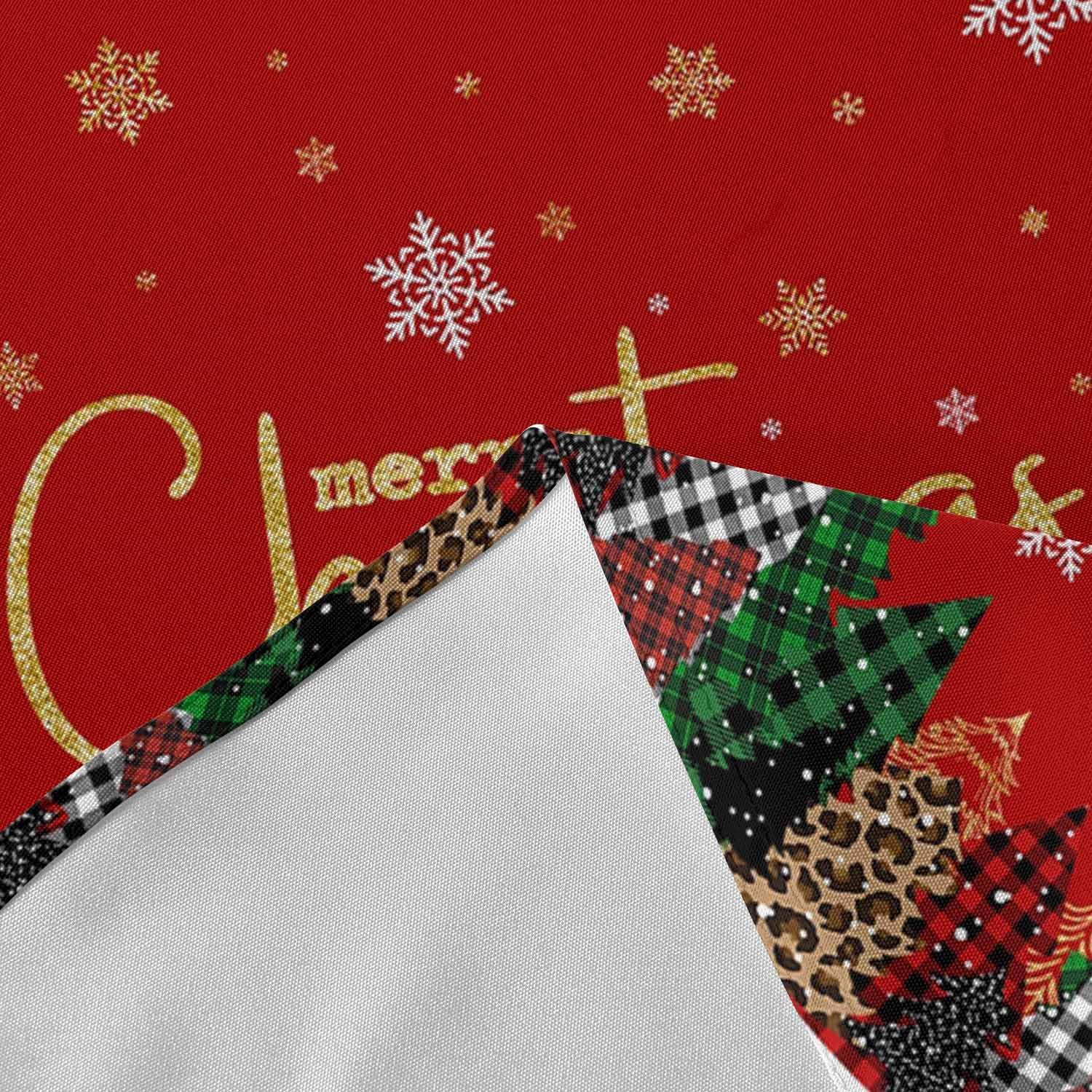 Mantel redondo para árbol de Navidad de 60 pulgadas, mantel navideño de copo de nieve, impermeable y a prueba de manchas, lavable y reutilizable,