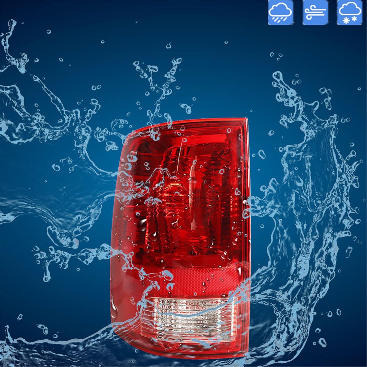 munirater Reemplazo del montaje de la luz trasera izquierda para el lado del conductor de la camioneta Ram Pickup 2009-2020 55277415AF