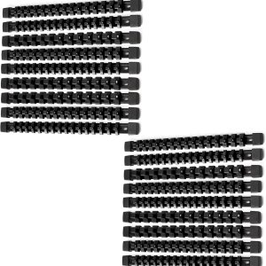 ALOANES Organizador de llaves de vaso ABS de 18 piezas, 12 pulgada, 38 pulgadas y 14 pulgadas, soportes de riel de enchufe de alta resistencia, ALOANES Organizador de llaves de vaso ABS de 18 piezas, 12 pulgada, 38 pulgadas y 14 pulgadas, soportes de riel de enchufe de alta resistencia,