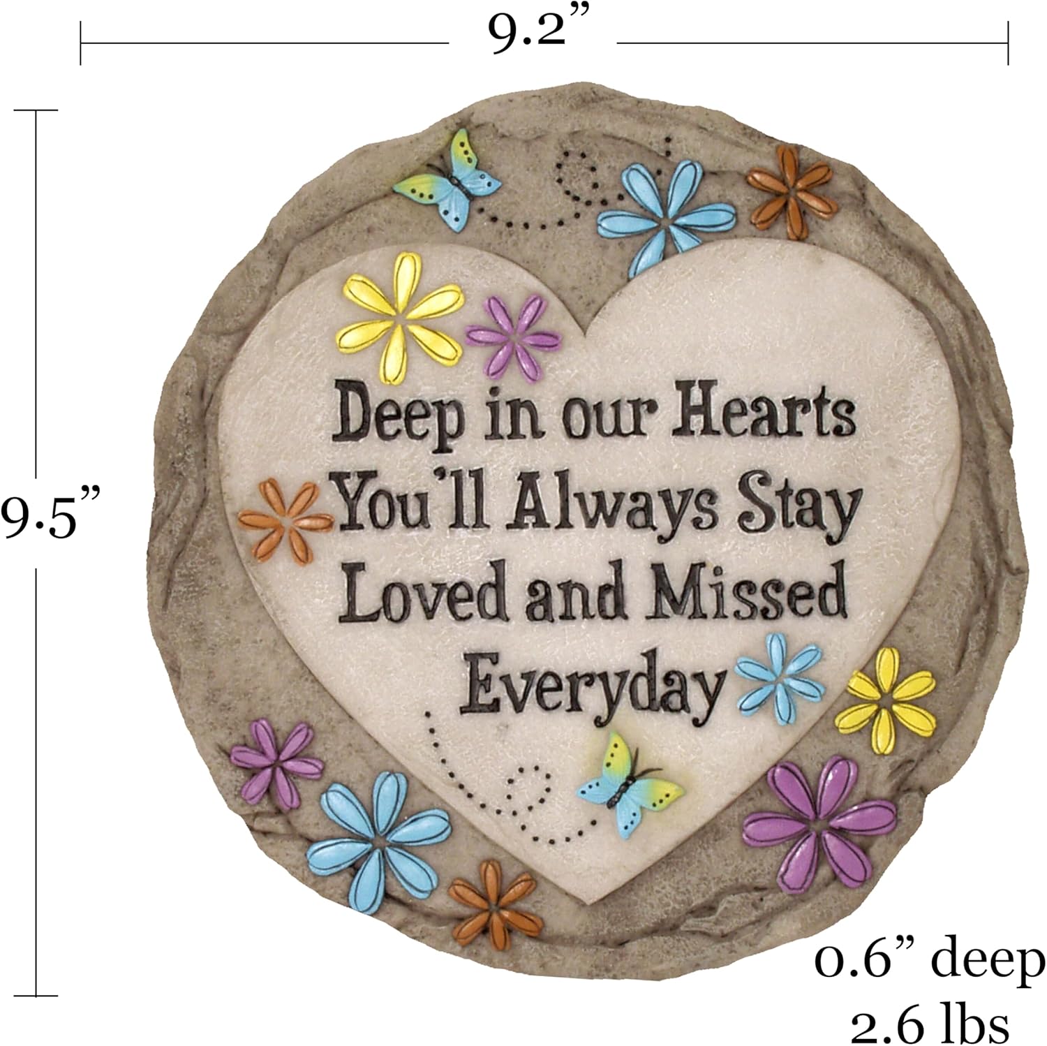 Spoontiques – Decoración de jardín – If Love Could Have Saved You Stepping Stone – Piedra decorativa para jardín