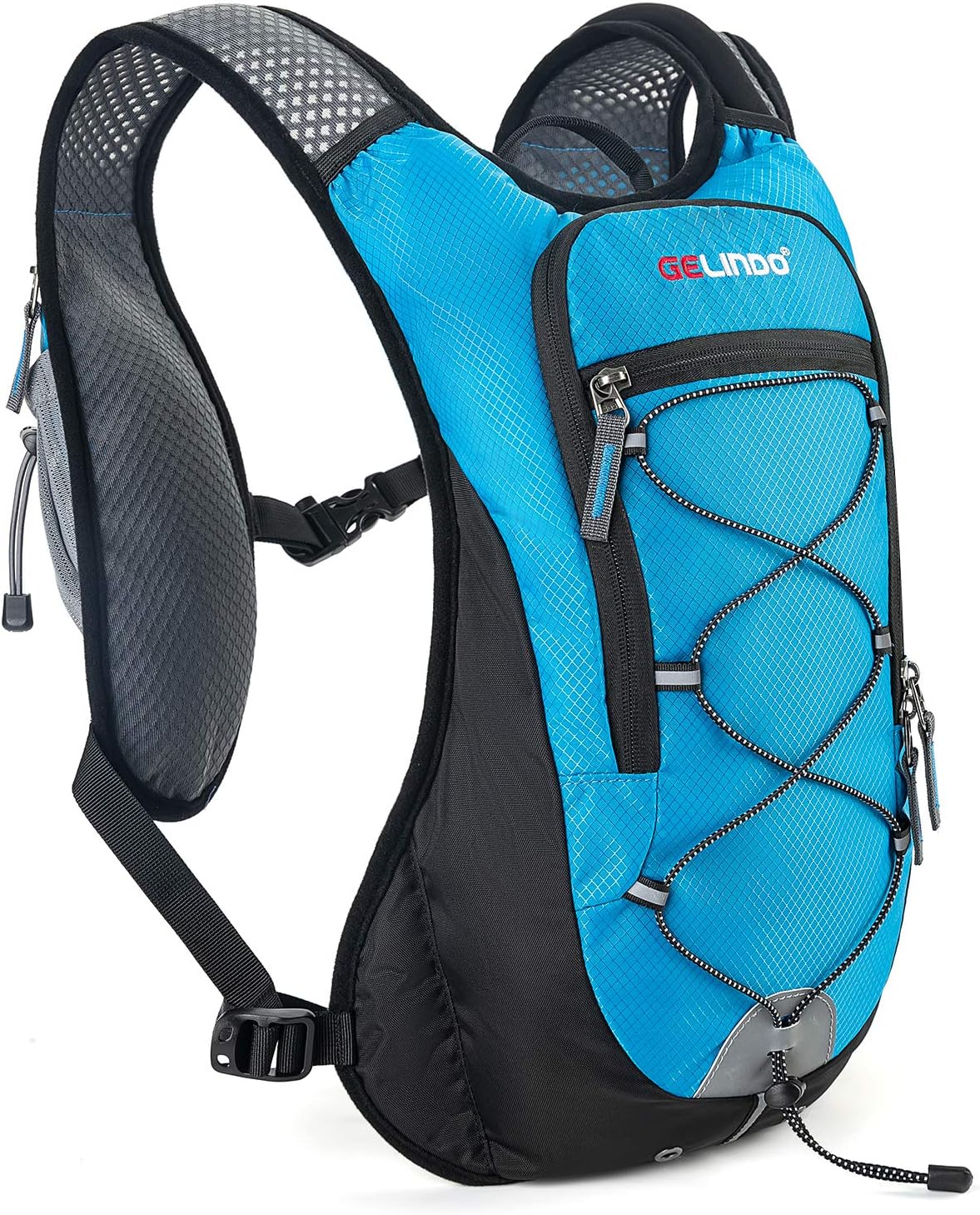 Gelindo Mochila de hidratación Mochila de agua para correr con vejiga de hidratación de 2L, paquetes de chaleco de hidratación de ciclismo aislado