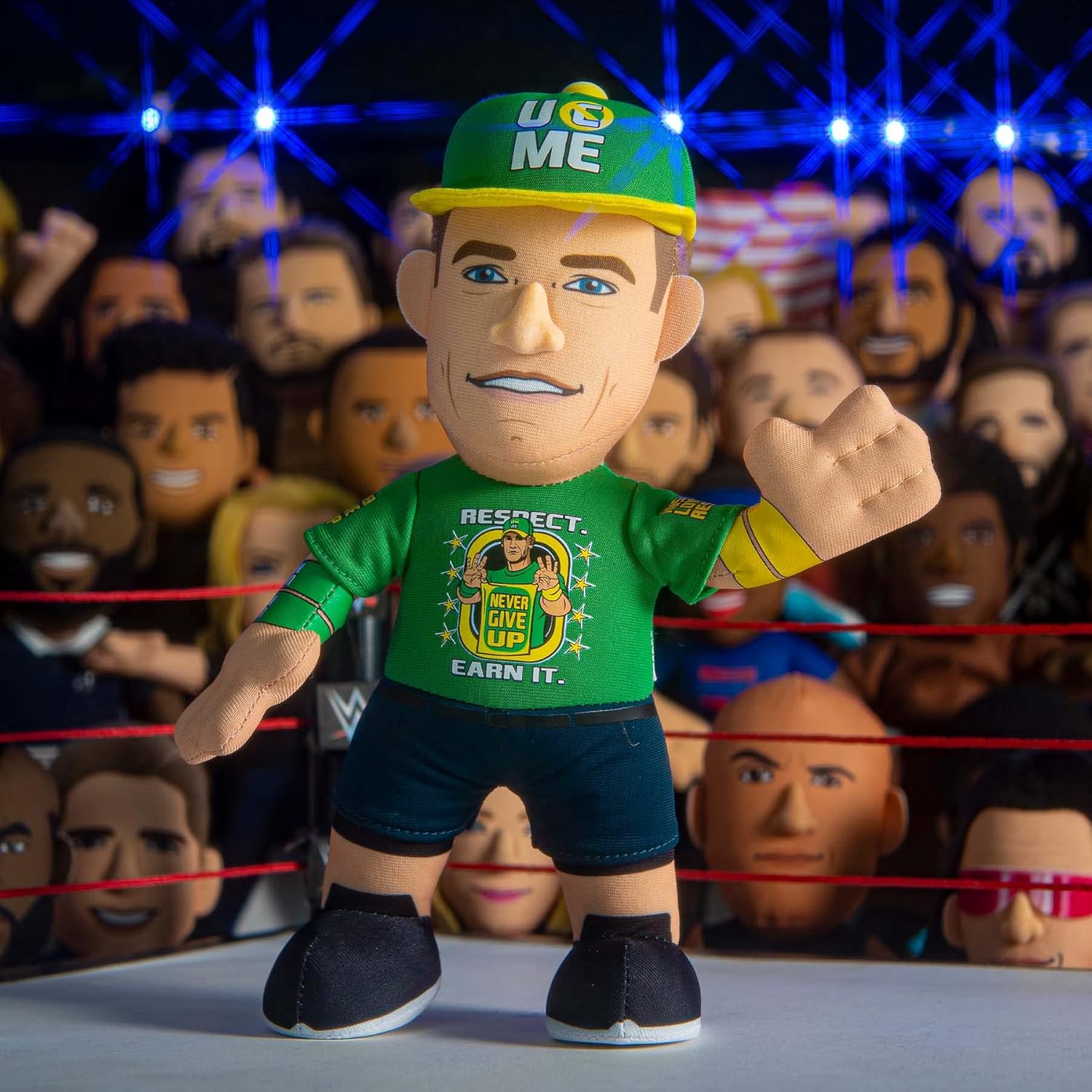 Bleacher Creatures WWE John Cena UCME – Figura de felpa de 10 pulgadas, una leyenda de la lucha libre para jugar o exhibir
