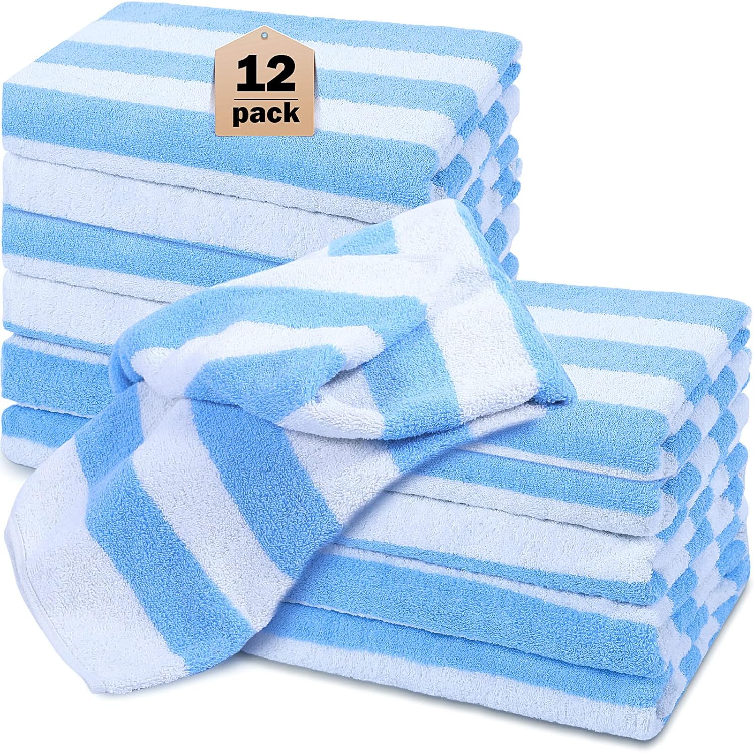 Tudomro 12 toallas de playa turcas de gran tamaño, 30 x 60 pulgadas, toallas de playa a granel de algodón para sofá, cama, sofá, silla, decoración