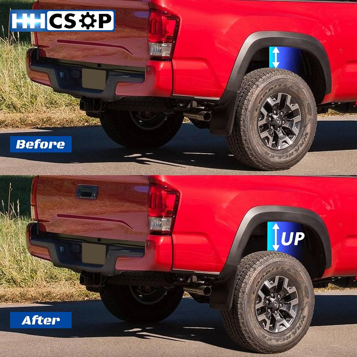 HHCSOP Kits de bloque de elevación trasera de 2 pulgadas, compatible con Chevrolet Chevy Silverado 1500 2007-2021, GMC Sierra 1500 2007-2019, kit de