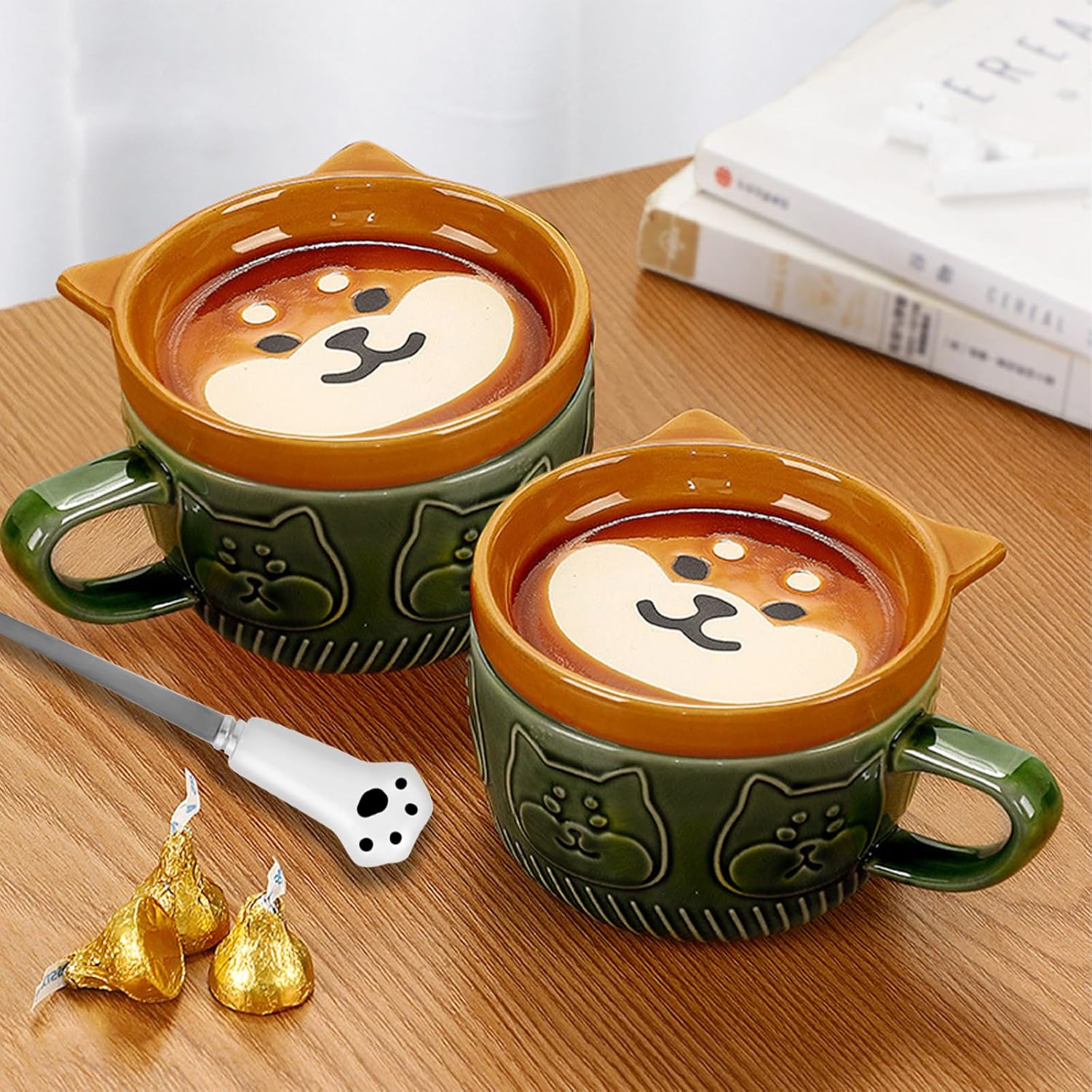 Regalos para mujeres, tazas de café Kawaii con tapas, regalos de cumpleaños de Navidad para niñas, amigos, niños, hombres, esposa, mamá, abuela,