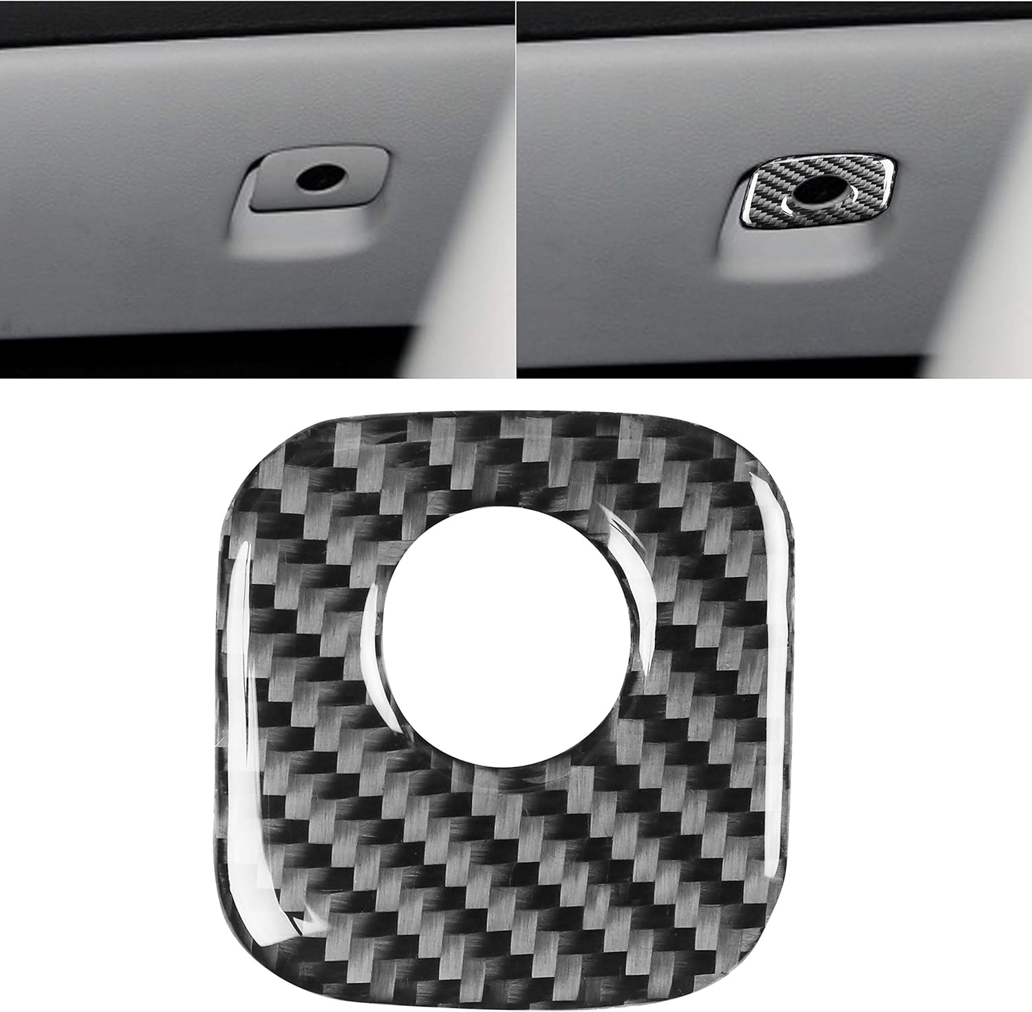 Co-piloto de coche Guantera Cubierta de panel de cerradura para Chevrolet Corvette C6 2005-2013 Guante de fibra de carbono real Manija de puerta