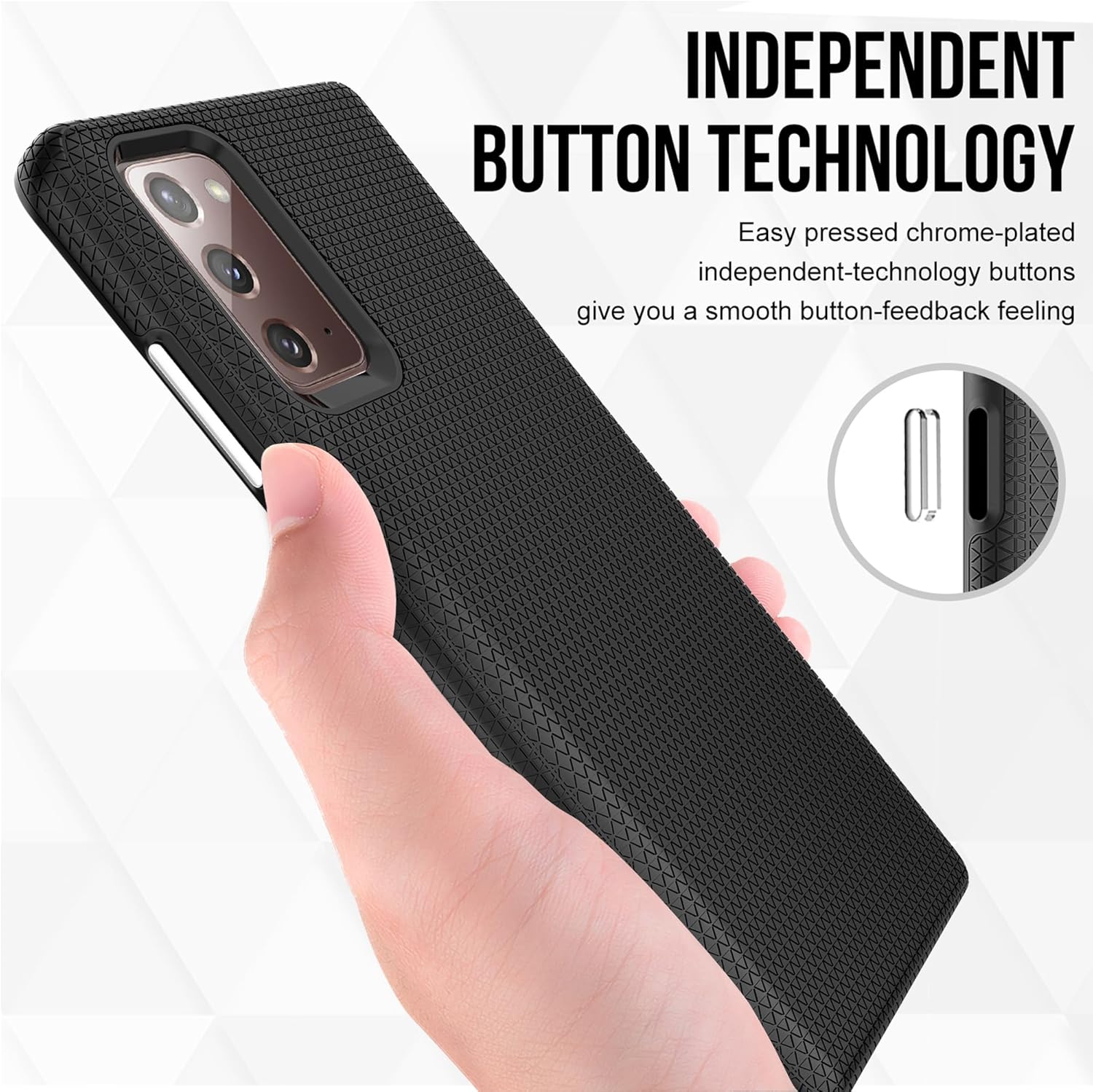 AYMECL Funda para Galaxy Note 20 – Textura de malla, grado militar, resistente a las caídas doble funda protectora para Samsung Galaxy Note 20, LW