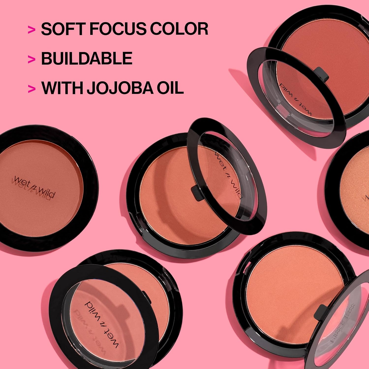 wet n wild Color Icon – Rubor, brillo sin esfuerzo y mezcla sin costuras impregnado con aceite de jojoba lujosamente suave, acabado transparente con
