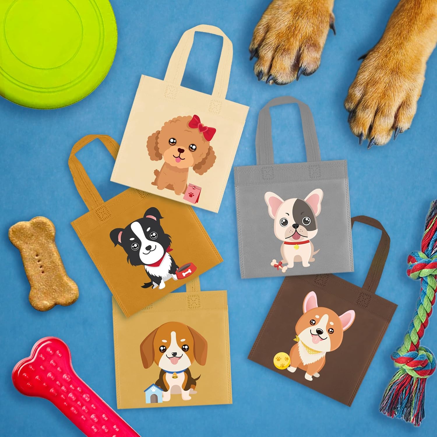 BANBALLON 20 bolsas de regalo de fiesta para perros, bolsas de regalo no tejidas para cachorros, bolsas de regalo para niños, fiesta de cumpleaños,