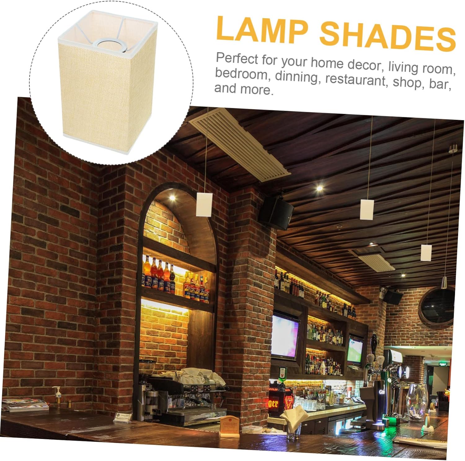 DOITOOL Pantalla de lino Pantalla de lámpara de lino Mini luces colgantes pantallas para lámpara de mesa Lámpara colgante Pantalla de pared Lámpara