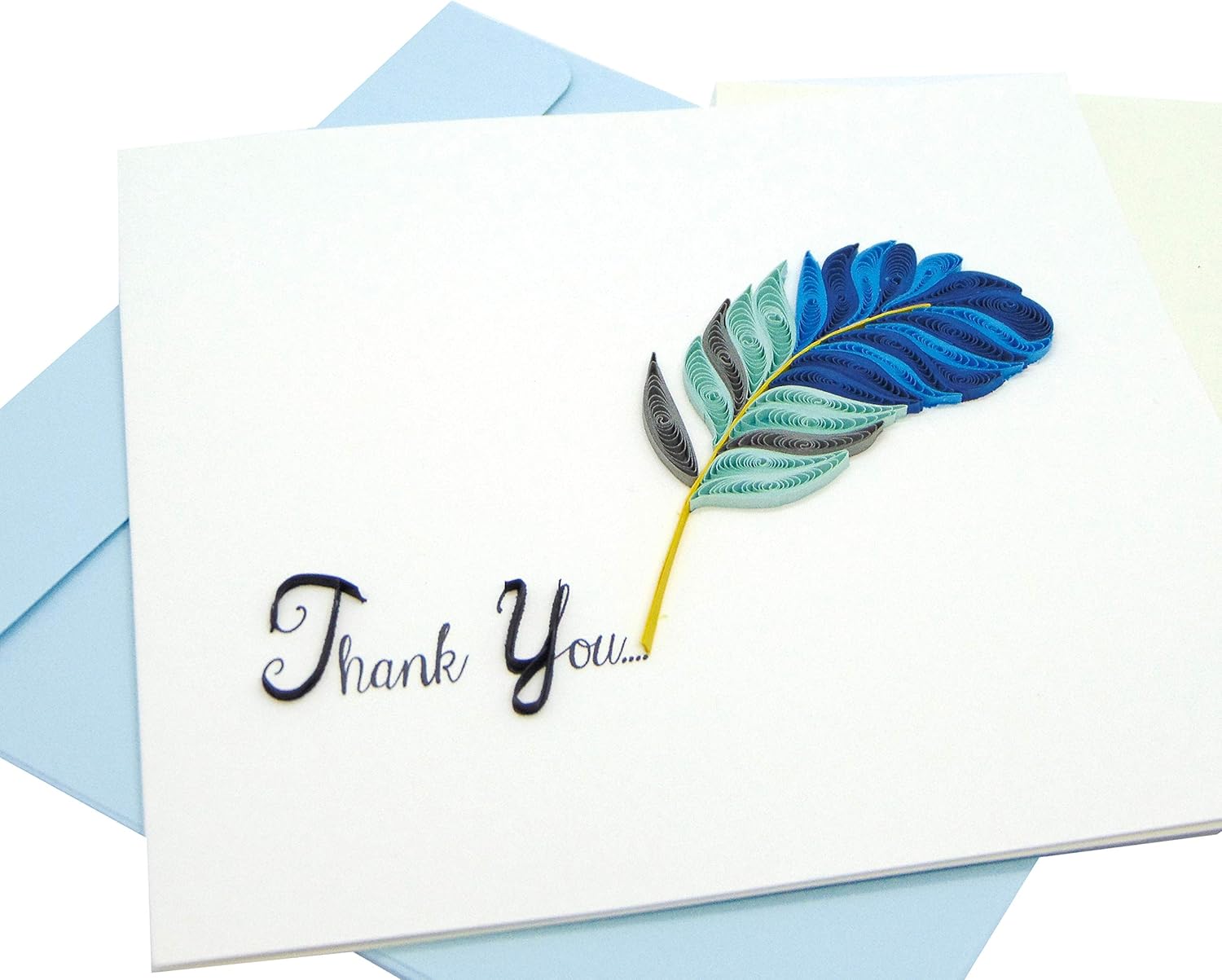 Signature Thank You, Quilling Card 3D – Tarjeta de felicitación única dedicada hecha a mano, tarjeta de felicitación de diseño para cumpleaños, día