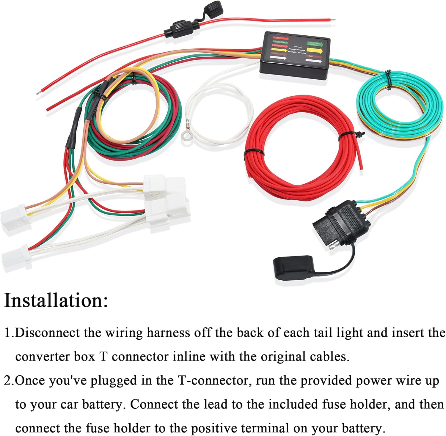 Oyviny Arnés de cableado de remolque personalizado de 4 vías 56165 para Toyota RAV4 2006-2012, cableado de remolque RAV4