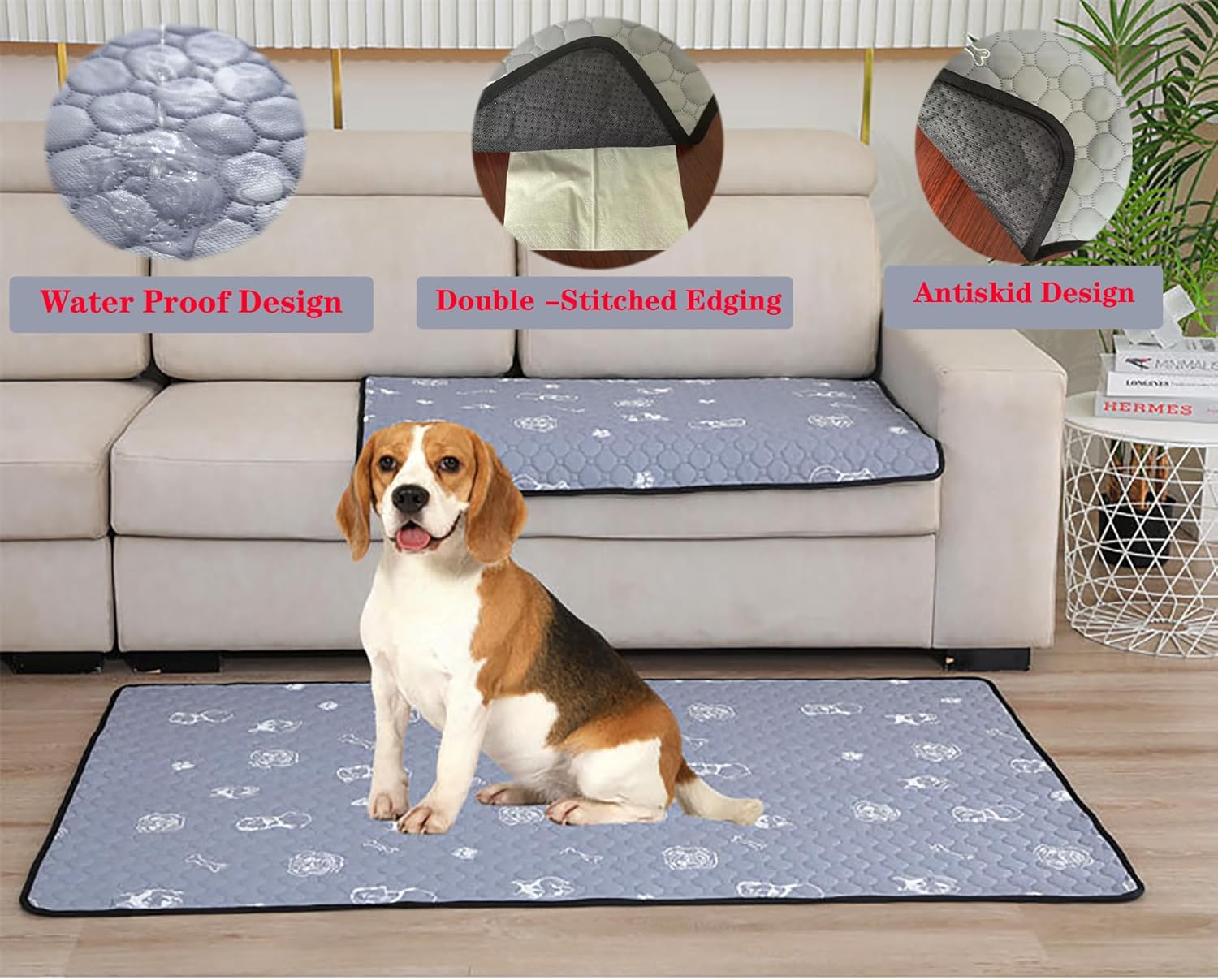 Almohadillas para cachorros, almohadillas para orina para perros, almohadillas lavables para orina para perros, almohadillas reutilizables para