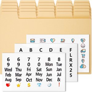 25 divisores de tarjetas de índice Manila de 4 x 6 Divisores organizadores de tarjetas de índice con pestañas y 108 calcomanías para tarjetas de 25 divisores de tarjetas de índice Manila de 4 x 6 Divisores organizadores de tarjetas de índice con pestañas y 108 calcomanías para tarjetas de