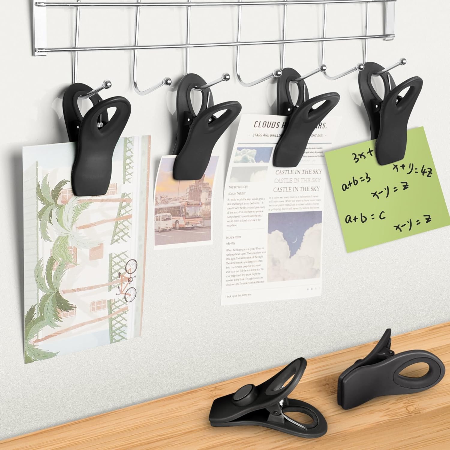 Paquete de 12 clips magnéticos para bolsas de alimentos, clips de cocina con imán para refrigerador, clips de bolsas de plástico para almacenamiento