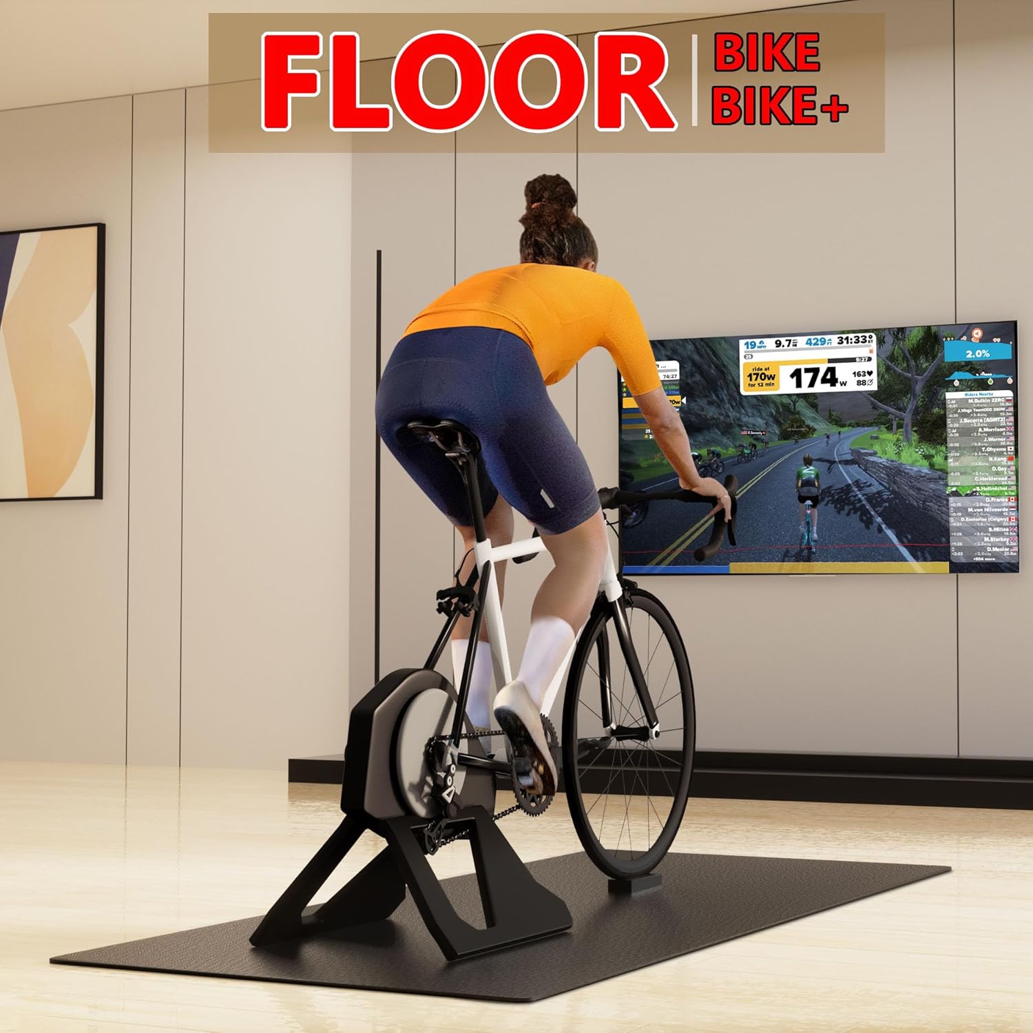 Alfombrilla de bicicleta 30-60 compatible con bicicleta Peloton, alfombra de cinta de correr, alfombrilla elíptica, alfombrilla de entrenamiento