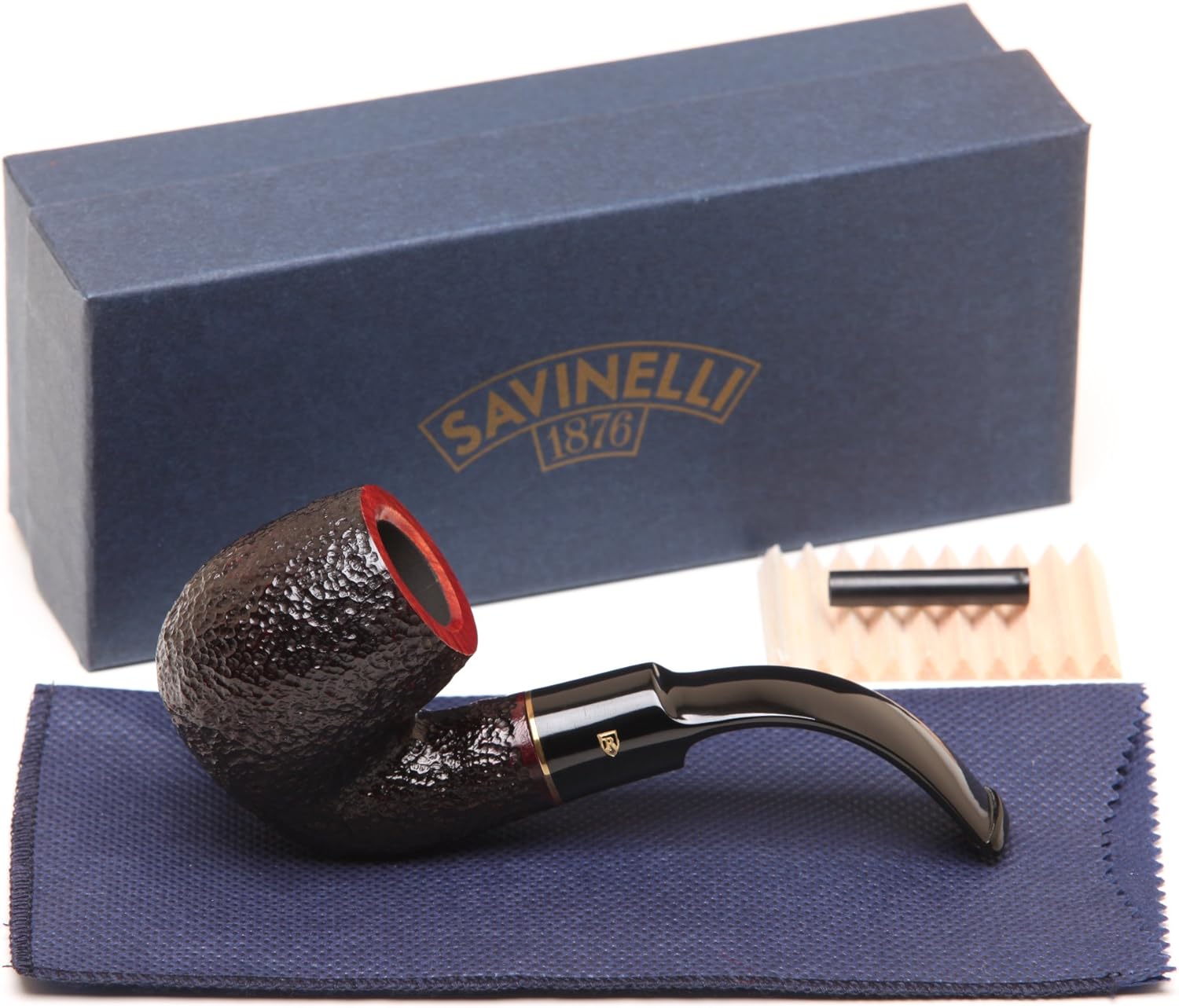 Savinelli Pipa de tabaco Roma 614 Black Stem