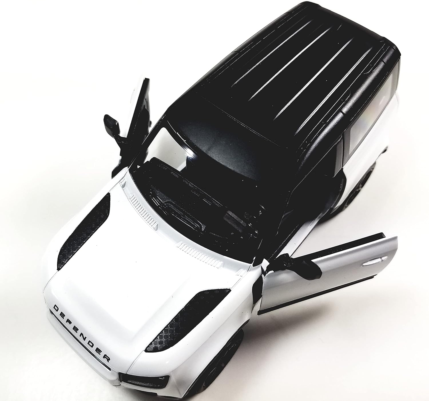 Kinsmart Land Rover Defender 90 Eggshell Blanco 136 Escala Diecast SUV PEQUEÑO