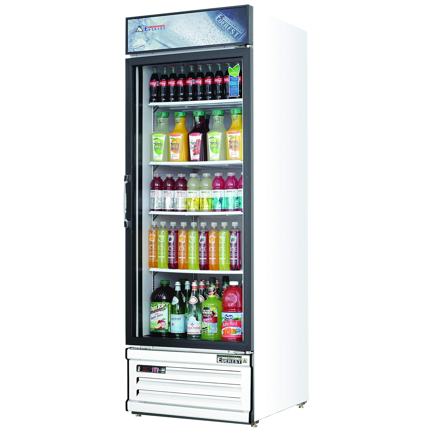 EMGR20 24-34 pies de puerta de vidrio oscilante simple en el refrigerador, 20-Cubic ft, NSF