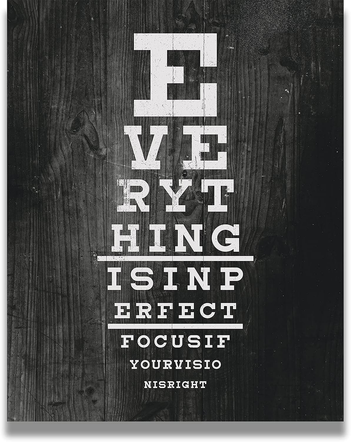Govivo Everything Is In Perfect Focus – Impresión artística de pared con cita motivacional, impresión de decoración de pared, póster o lienzo para