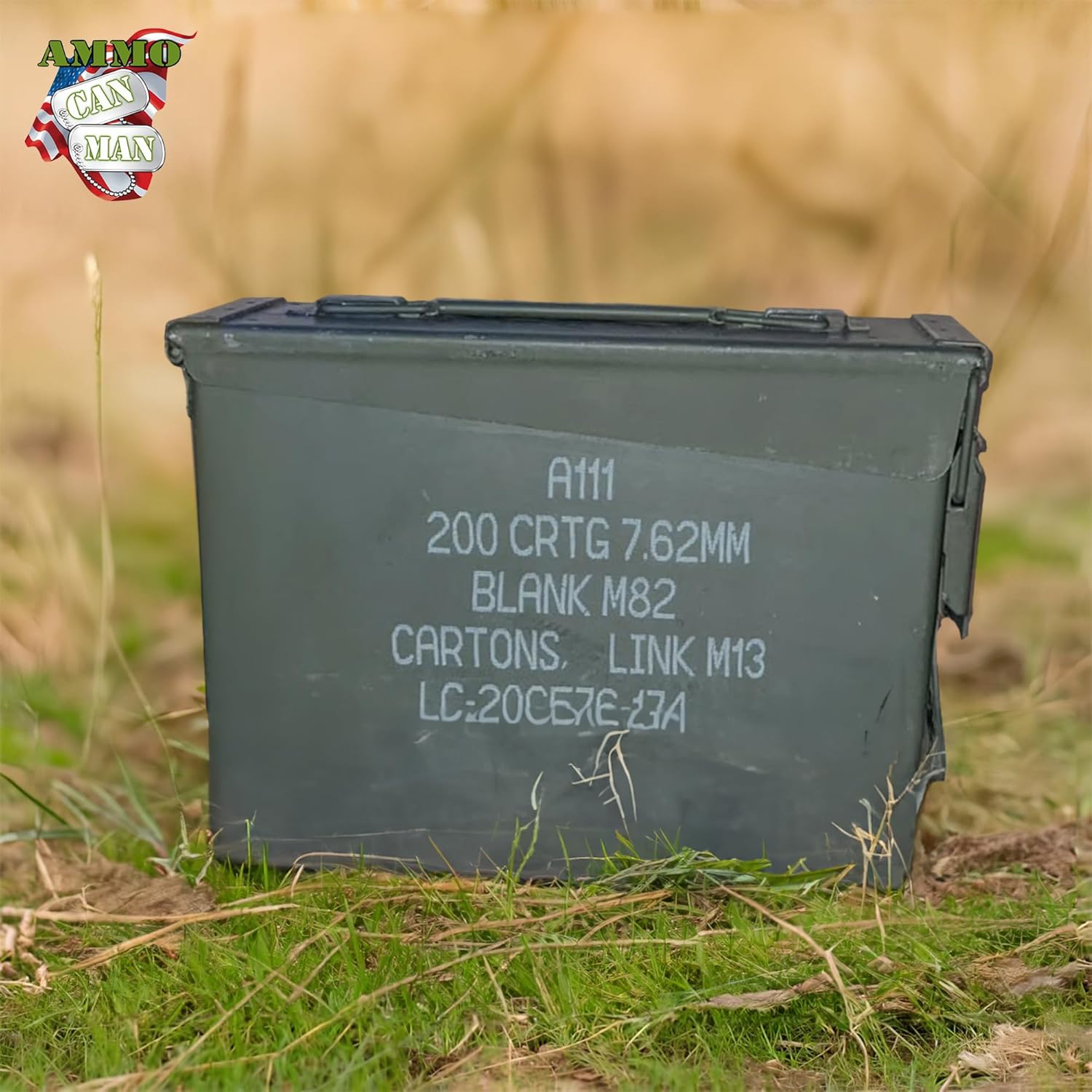 US Military 30 Cal munición lata (paquete de 3)  Hermético, impermeable, de metal militar de grado 2, excedente del ejército, caja de munición con