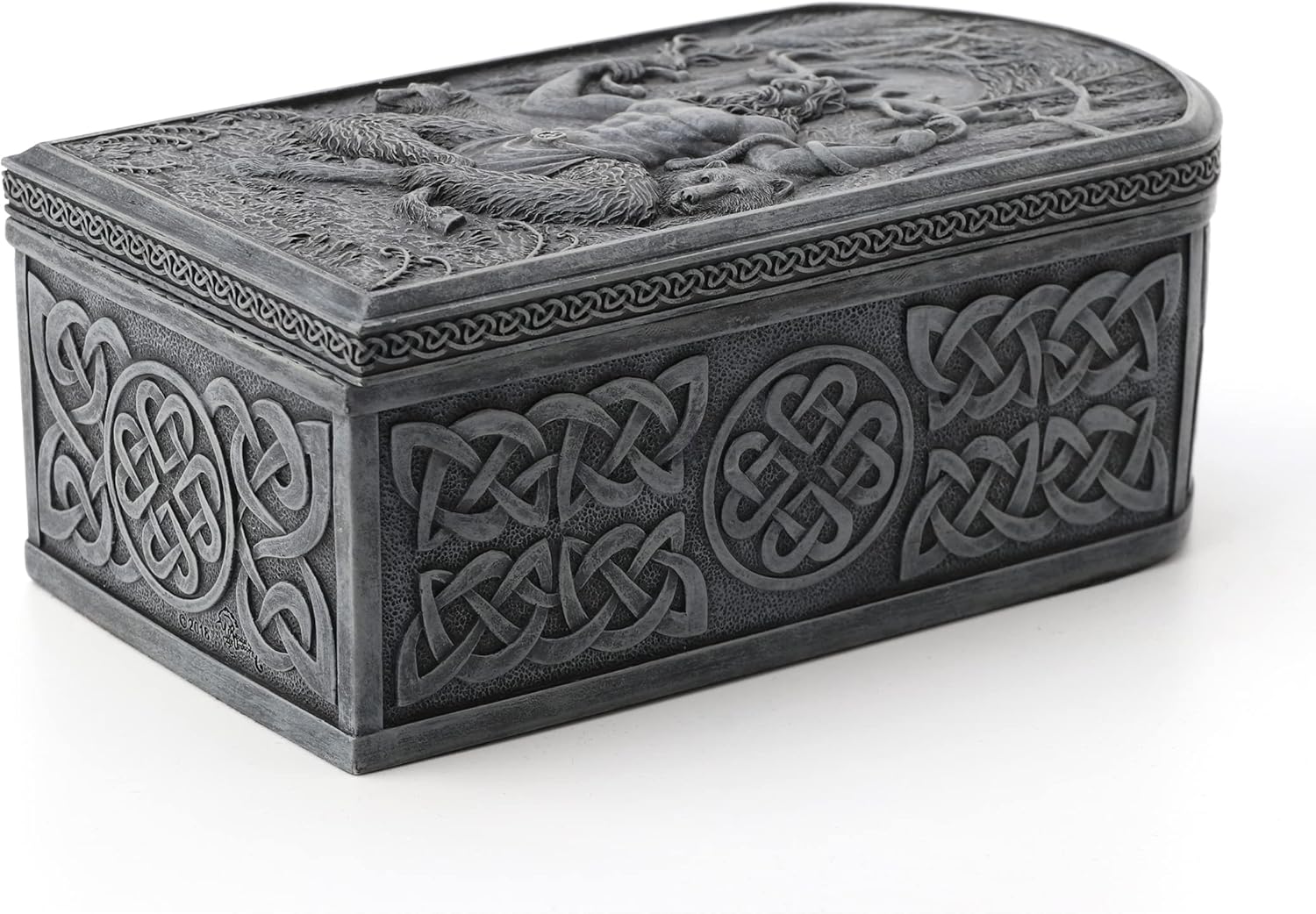 Veronese Design Cernunnos – Caja de baratijas pintada a mano con dios de los animales y el inframundo