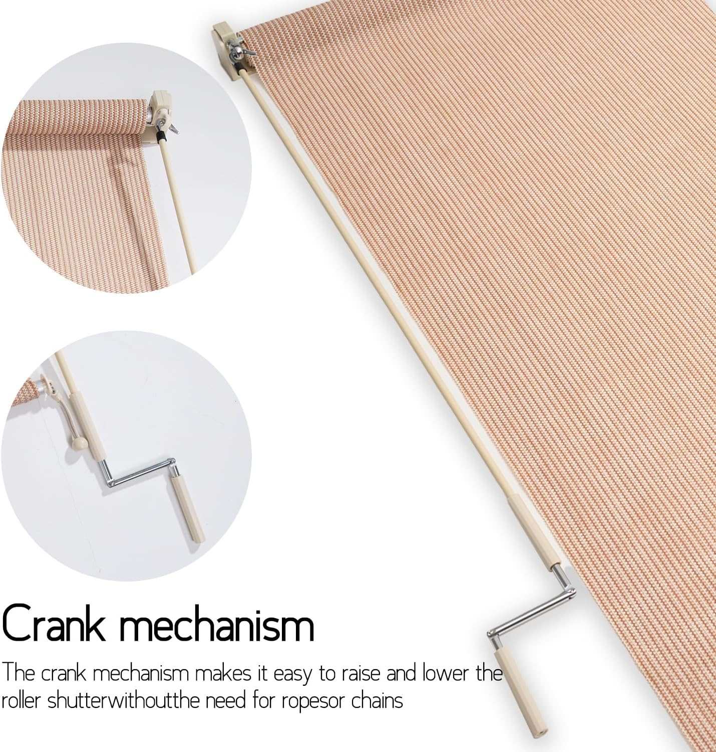 Persiana enrollable para exteriores de 8 pulgadas de ancho x 8 pies de altura, parasol inalámbrico para patio al aire libre, tipo persiana