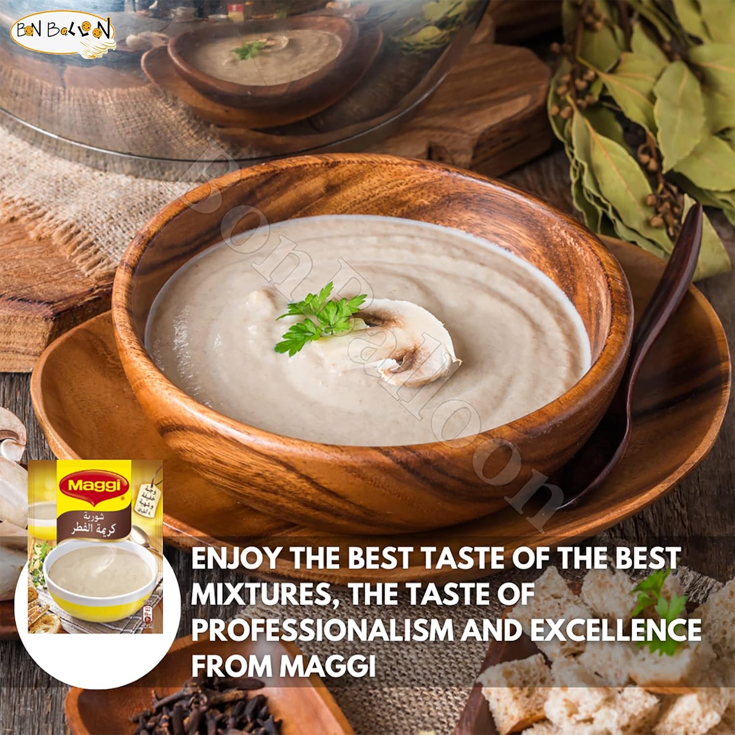 Maggi – Mezcla de setas y especias, condimento en polvo de harina de trigo Baharat Oriente Medio Oriente Árabe Golfo Árabe Hierbas Hierbas Apetito