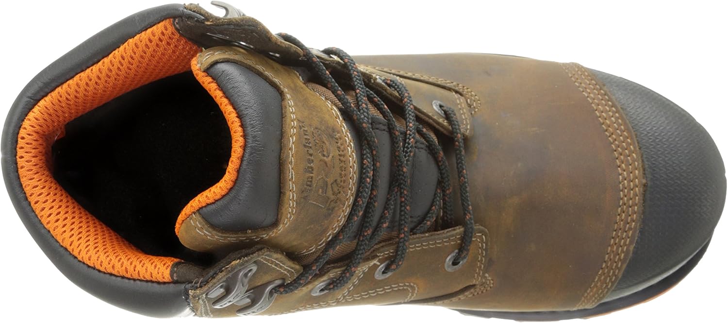 Timberland PRO Botas de trabajo industriales Boondock de punta suave para hombre de 6 pulgadas, Marrón, 7