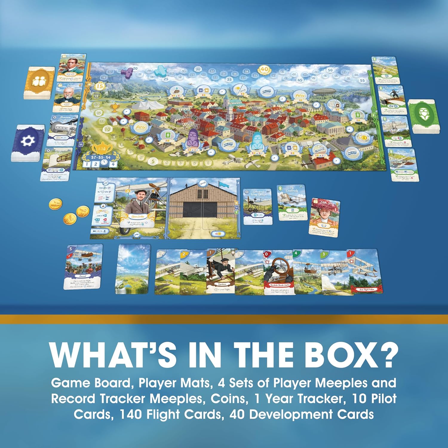 First in Flight A Historical Aviation Board Game – Juego de mesa de estrategia para adolescentes, adultos y familias – Un juego de cartas de