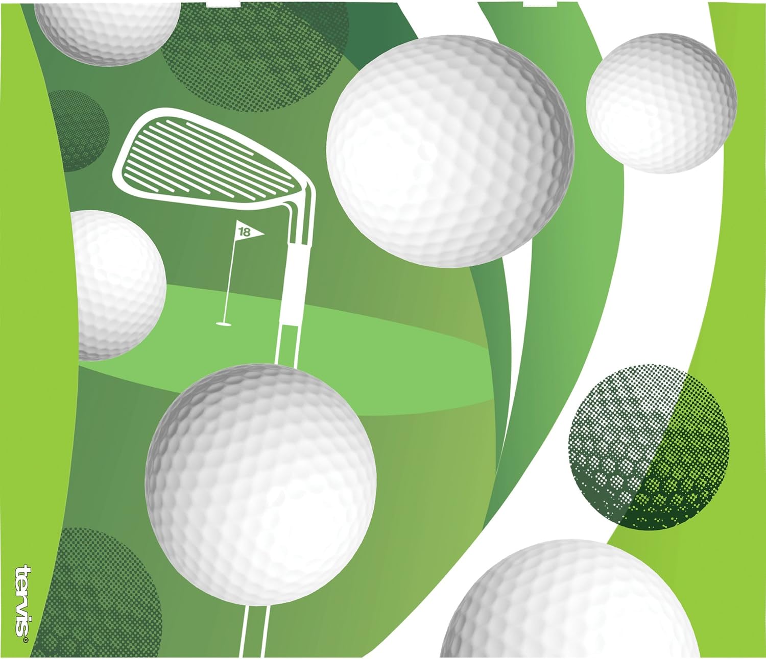 tervis pelotas de golf Wrap y botella de agua con tapa gris., 24-ounce, bebidas por tervis