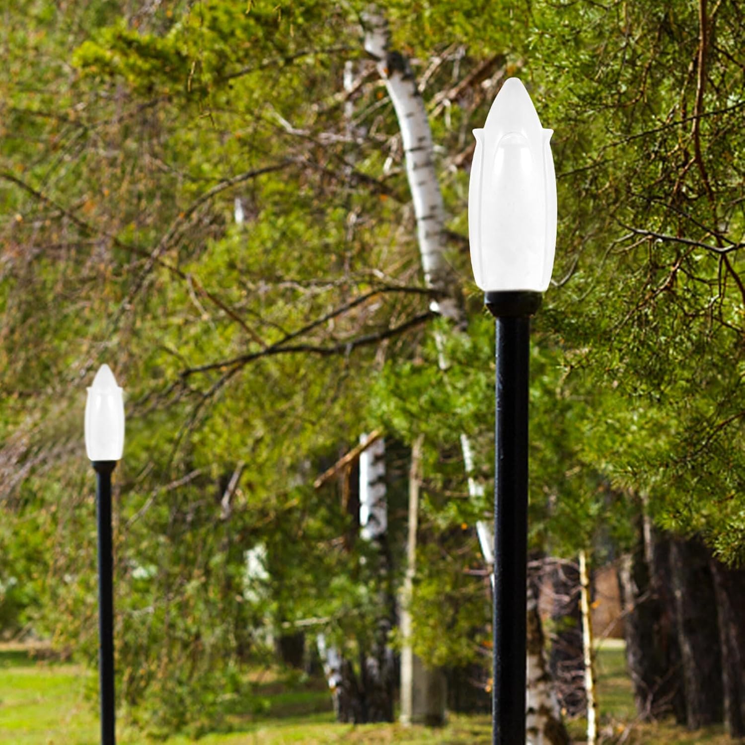 Sombras de lámpara de acrílico globo lámpara lámpara poste lámpara lámpara cubierta de luz de accesorio al aire libre cubierta de luz blanca en