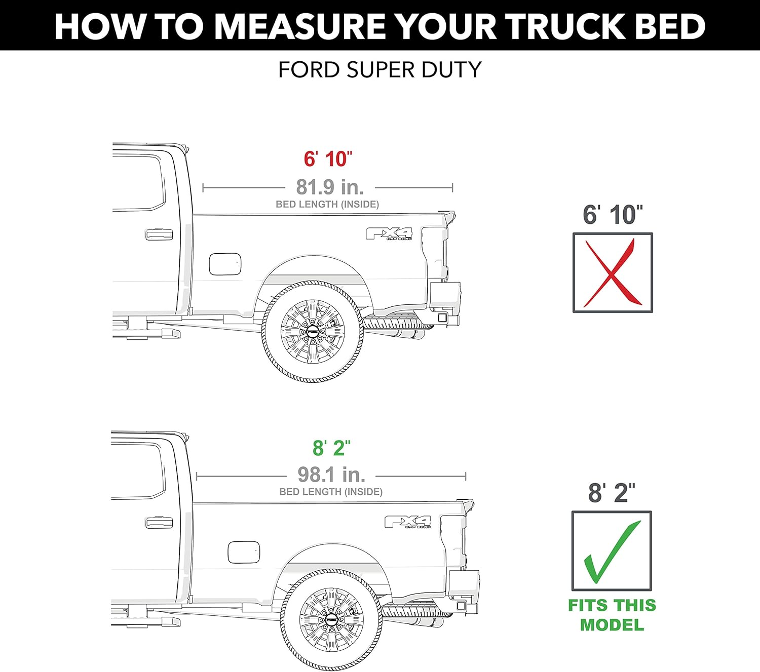 RealTruck Extang Trifecta ALX – Cubierta plegable suave para caja de camioneta  90488  Compatible con Ford F-250350 Super Duty 2017-2024 caja de 8