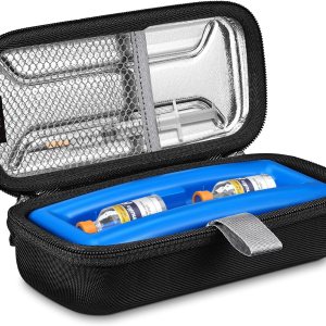 Vial de insulina – Estuche enfriador de transporte, organizador portátil para diabéticos, resistente al agua, funda protectora rígida de viaje Vial de insulina – Estuche enfriador de transporte, organizador portátil para diabéticos, resistente al agua, funda protectora rígida de viaje