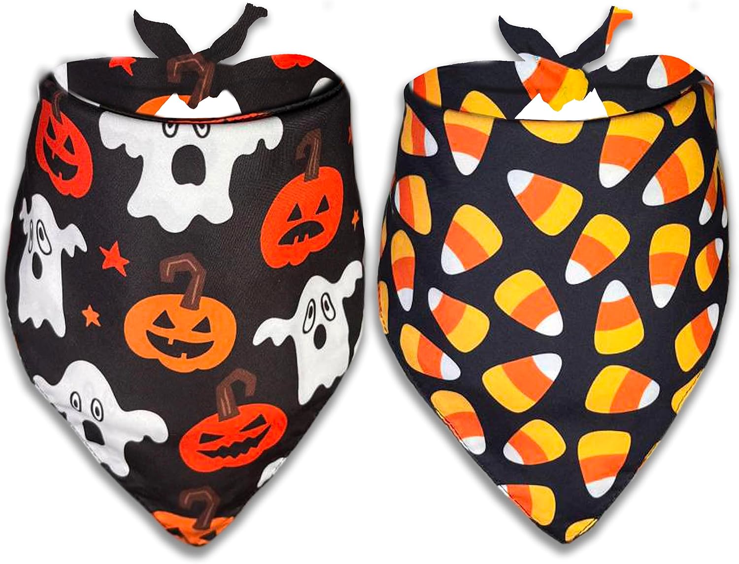 Bandana de Halloween para perro y gato, babero navideño y patrón de maíz de caramelo para cachorros grandes, medianos y pequeños mascotas