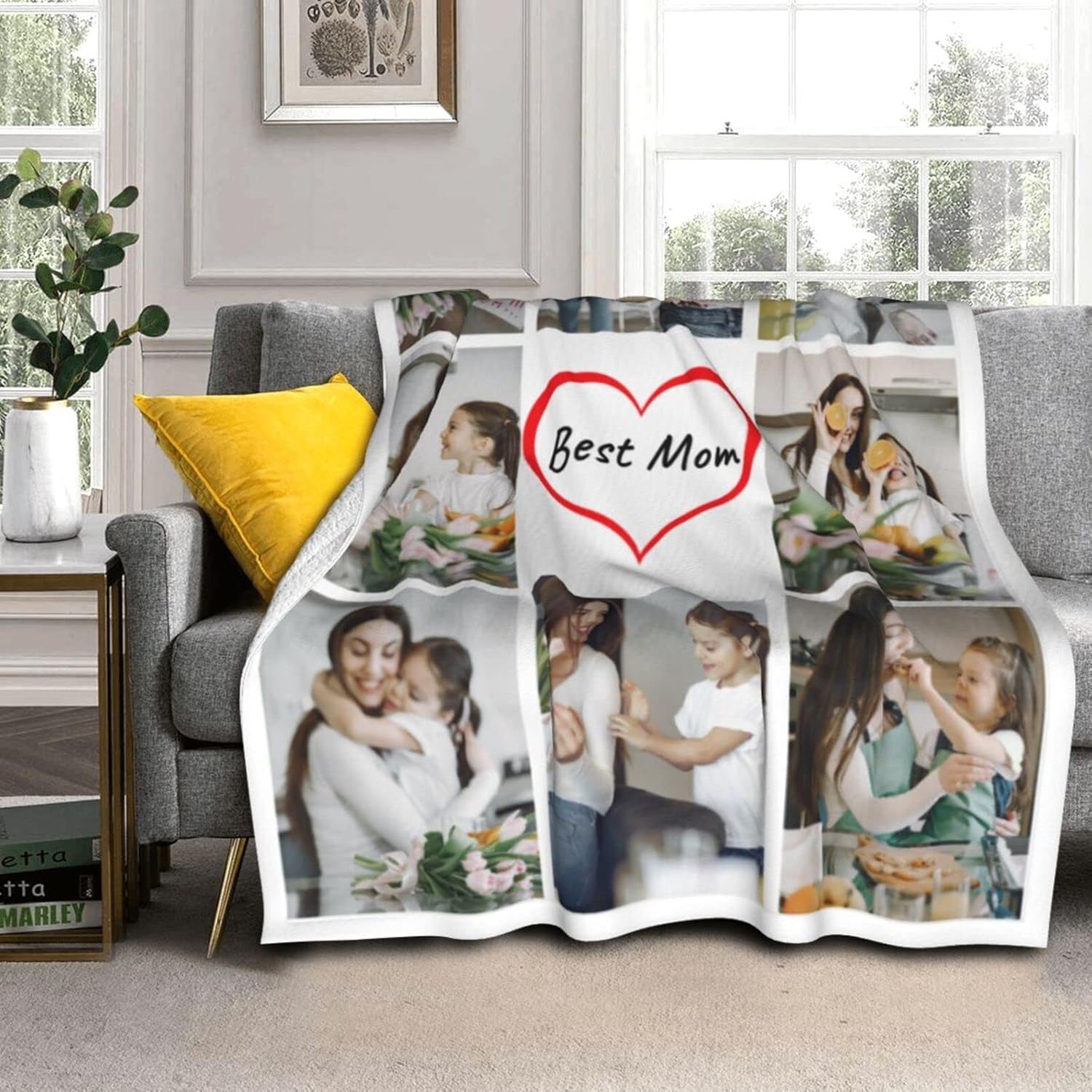 Manta personalizada con foto, manta personalizada con imagen, texto, manta personalizada para sofá, cobijas personalizadas, regalos divertidos para