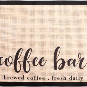 Tapete de café para barra de café, con parte trasera de goma absorbente de manchas y secado rápido para cocina, tapete para cafetera, para Tapete de café para barra de café, con parte trasera de goma absorbente de manchas y secado rápido para cocina, tapete para cafetera, para
