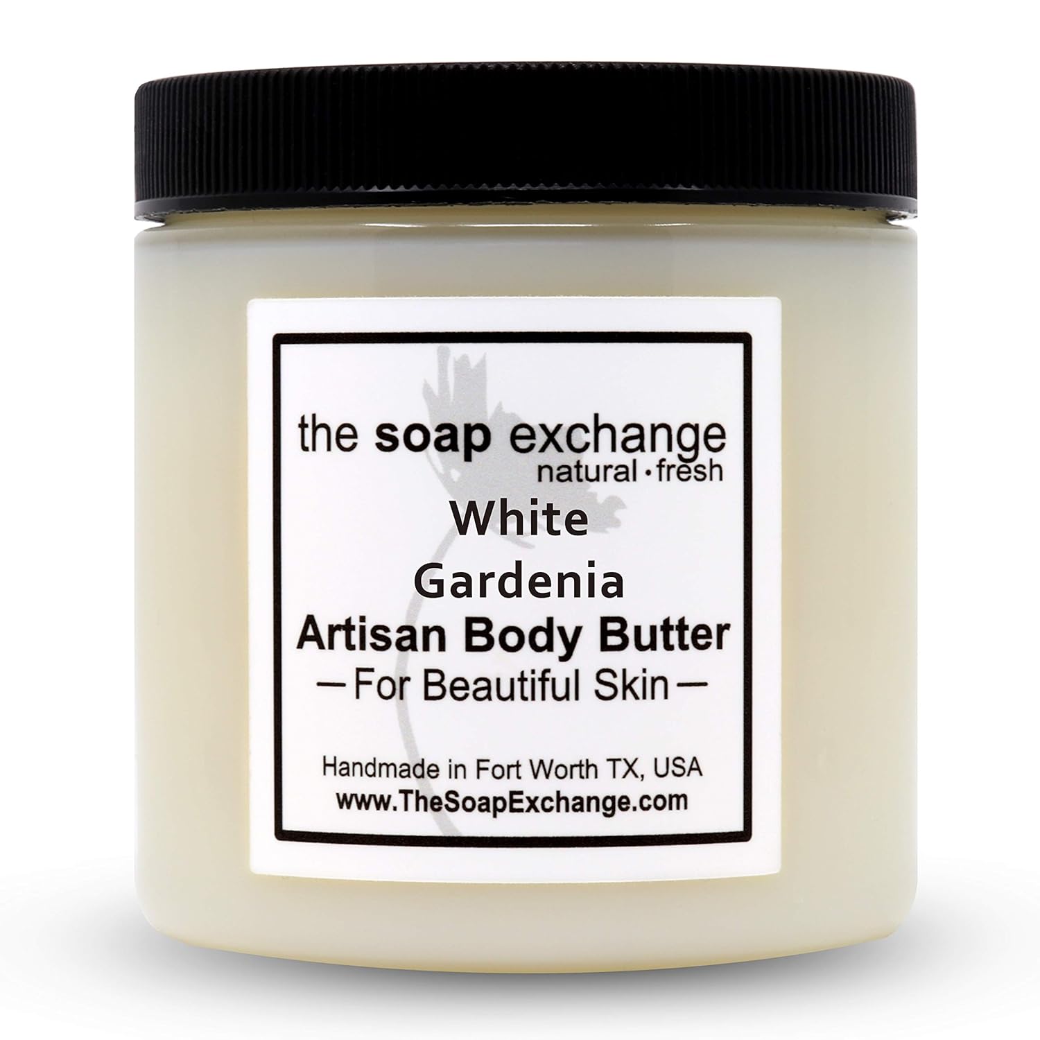 The Soap Exchange Mantequilla corporal  Aroma de Gardenia blanca  Hecho a mano 4 fl oz  4.1 fl oz de cuidado natural de la piel artesanal, manteca