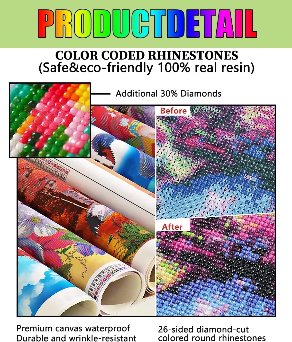 Kits de pintura abstracta de diamantes de sol y luna, pintura de diamante de punto de cruz 5D redondo para principiantes, producción de pasta de
