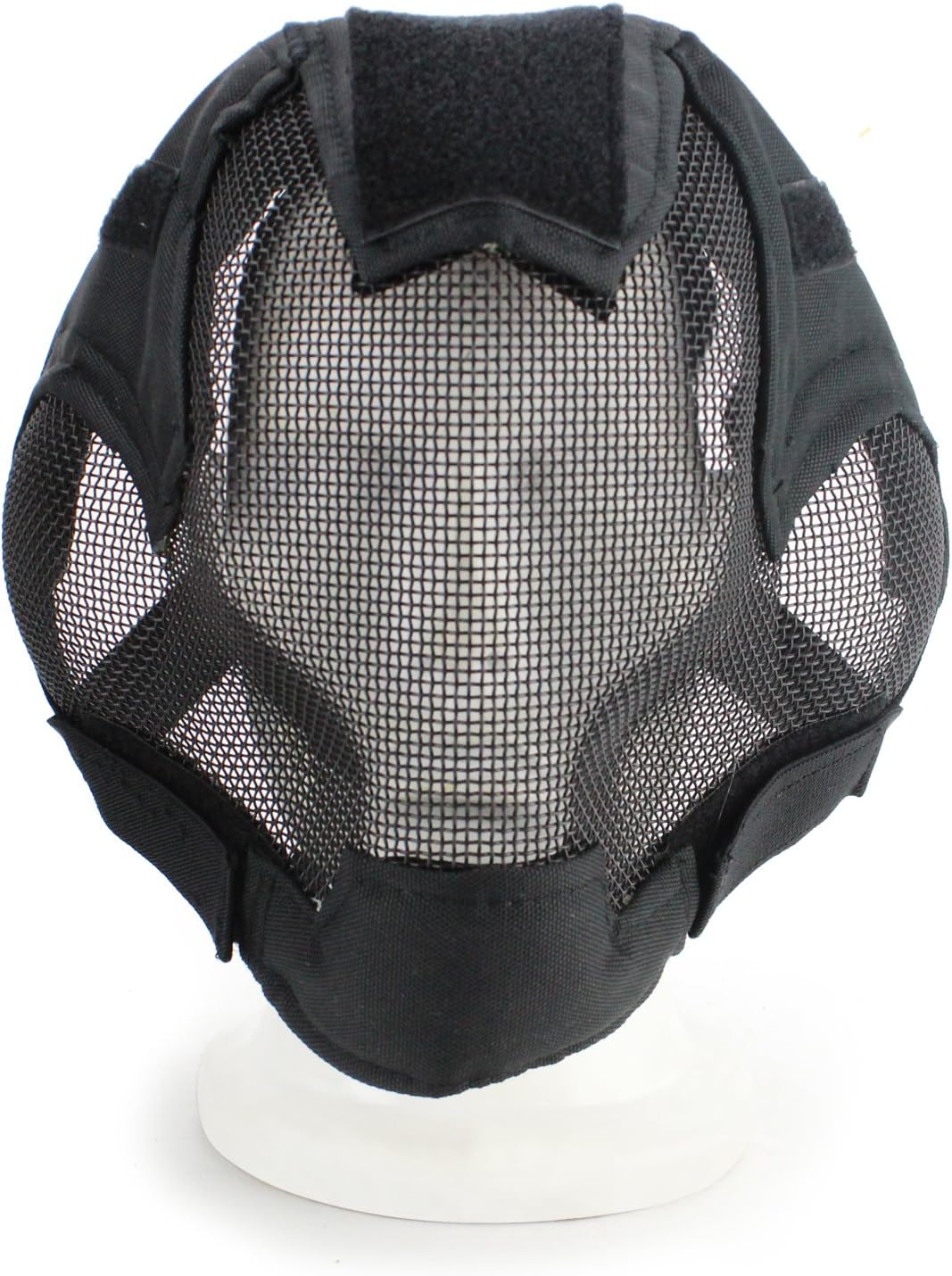 Airsoft – Máscara de cercado de cara completa con protección para los oídos, máscara protectora de malla de acero para juego de guerra, cosplay,