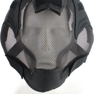 Airsoft – Máscara de cercado de cara completa con protección para los oídos, máscara protectora de malla de acero para juego de guerra, cosplay, Airsoft – Máscara de cercado de cara completa con protección para los oídos, máscara protectora de malla de acero para juego de guerra, cosplay,