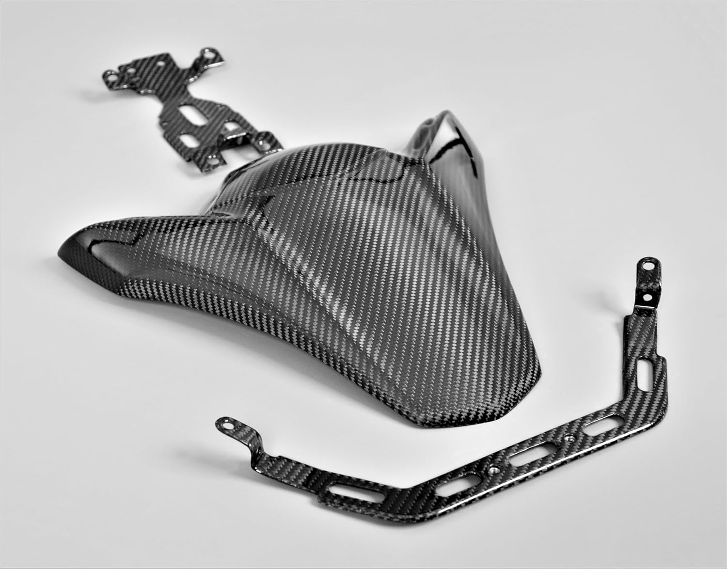 Funda de asiento de fibra de carbono con soportes para Kawasaki Z900 2017-2023