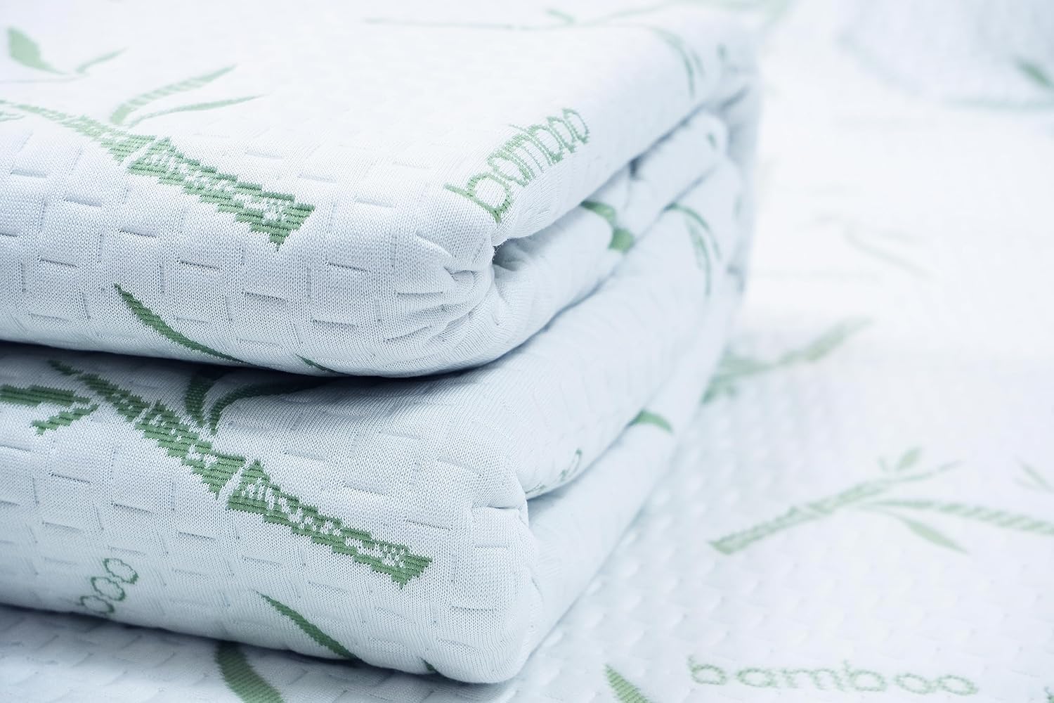 BUBBESHEEP Protector de colchón de bambú con cremallera de 360, 100% impermeable, funda de colchón de alta elasticidad, suave, seguro, transpirable,