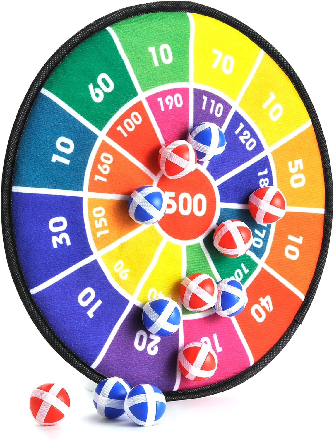 PowerTRC Juego de mesa de dardos para niños con 12 bolas adhesivas  Actividad de juego al aire libre e interior  Ideal para regalos de cumpleaños
