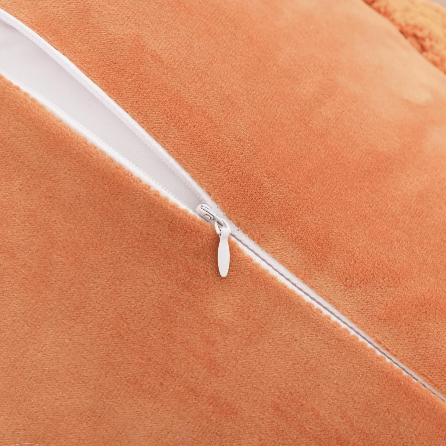 Fundas de almohada de punto grueso naranja quemado, 1 unidad, 18 x 18 pulgadas, cuadradas, estilo de lujo, fundas de almohada de ganchillo, fundas