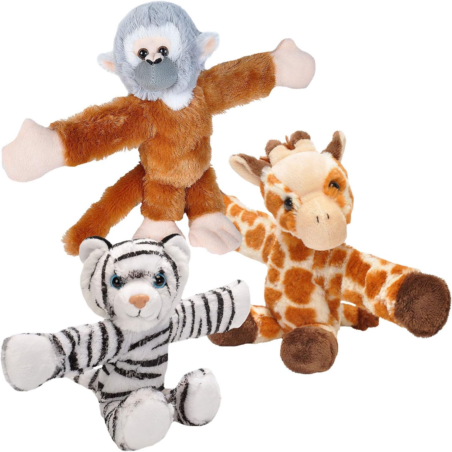 Wild Republic Huggers – Animales de zoológico de peluche, juego de 3