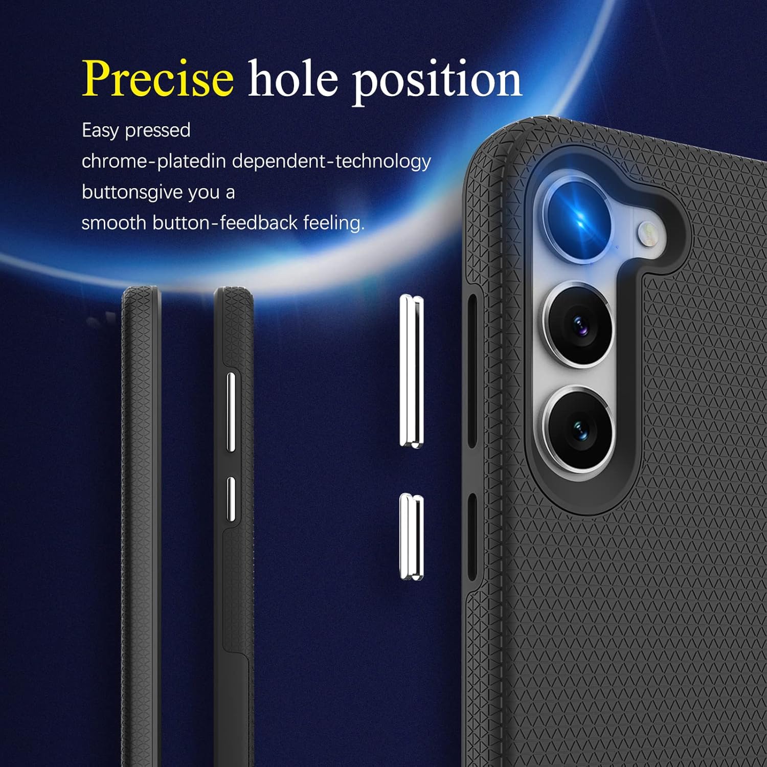 Fangroney Funda para Samsung Galaxy S23 5G protección contra caídas de grado militar para Galaxy S23 1Pack protector de pantalla de vidrio templado