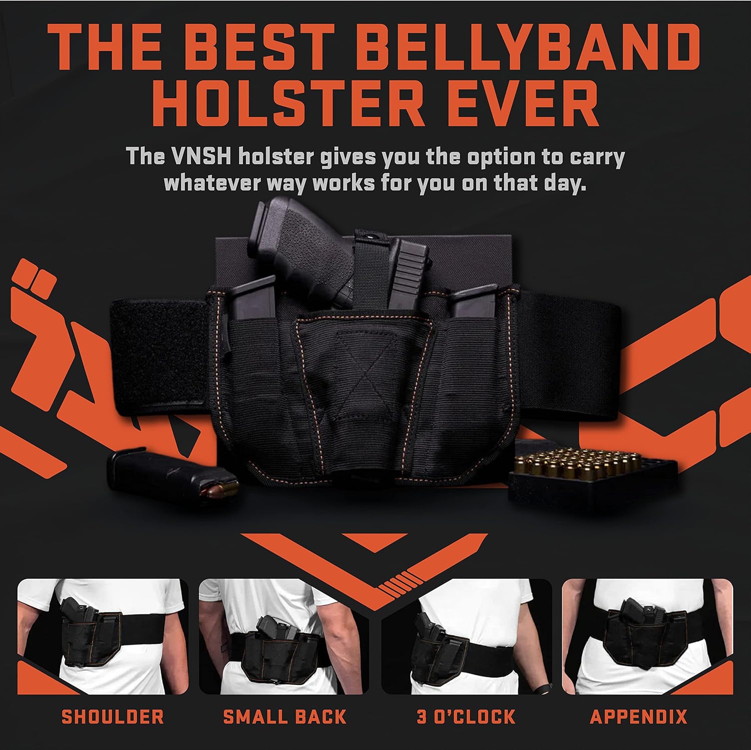 Funda para pistola  Funda para pistola más cómoda para hombres y mujeres  Nueva funda para banda de vientre  Incluye bolsa doble integrada  Las